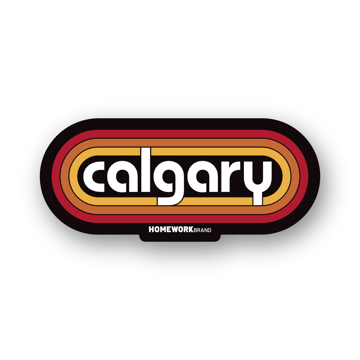 Retro Calgary Sticker