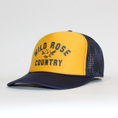 Wild Rose Country Foam Trucker Hat - Navy