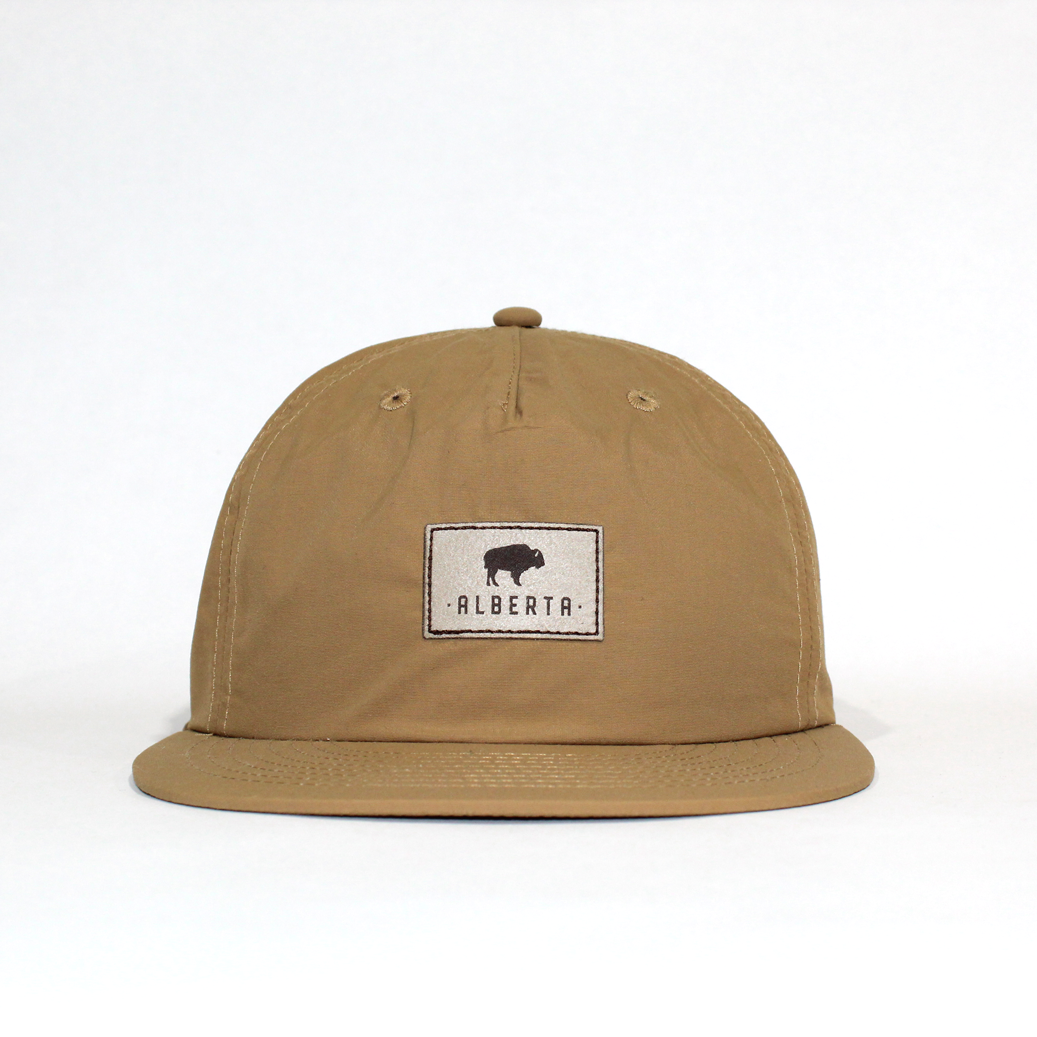 Alberta Buffalo Patch Nylon Surf Cap - Camel