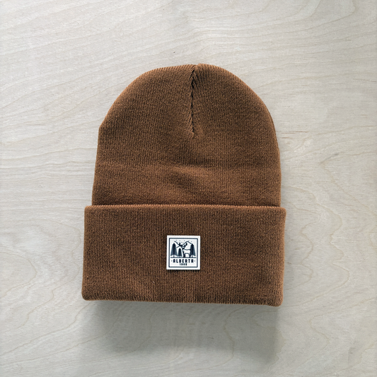 Deer Patch Beanie - Camel