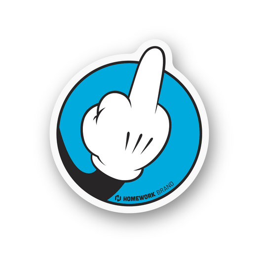 Cartoon Middle Finger Sticker