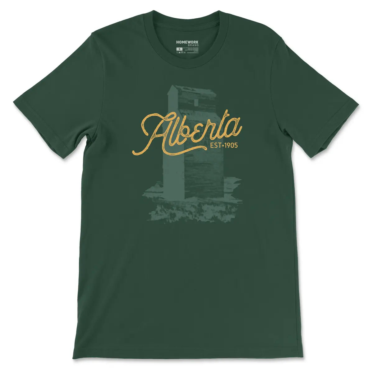 Alberta Grain Elevator Tee Homework Brand, farming, Alberta pride, local apparel