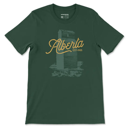 Alberta Grain Elevator Tee Homework Brand, farming, Alberta pride, local apparel