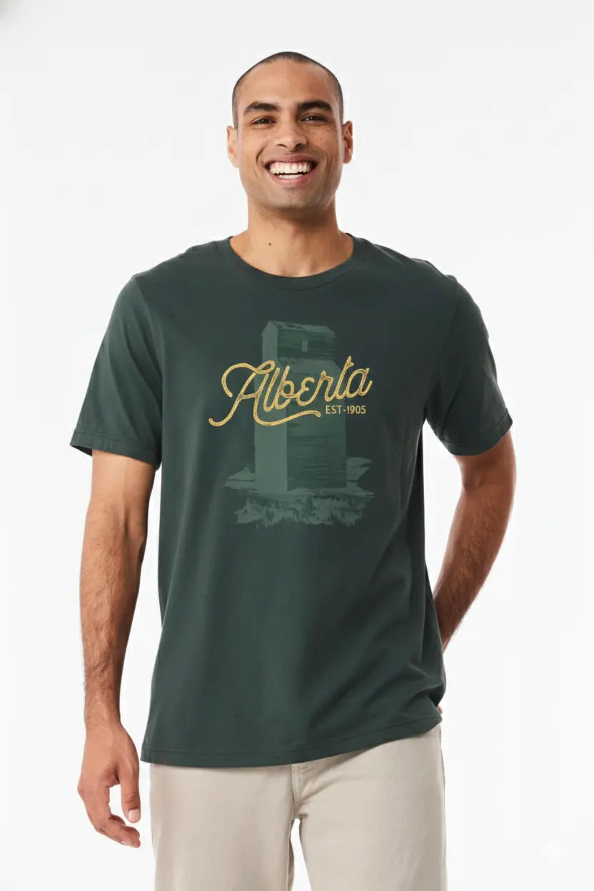 Local Alberta Grain Elevator Tee, Alberta pride, locally printed