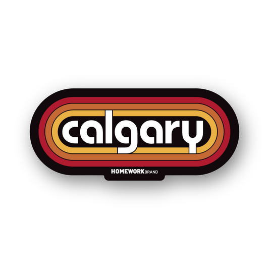 Retro Calgary Sticker