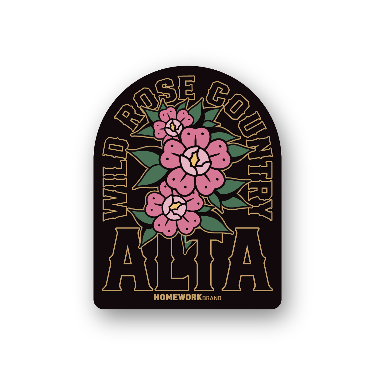 Wild Rose Tattoo Sticker