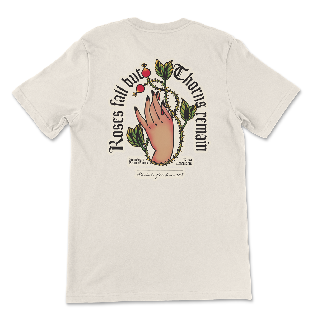 Wild Rose Thorns Tee - Vintage Cream
