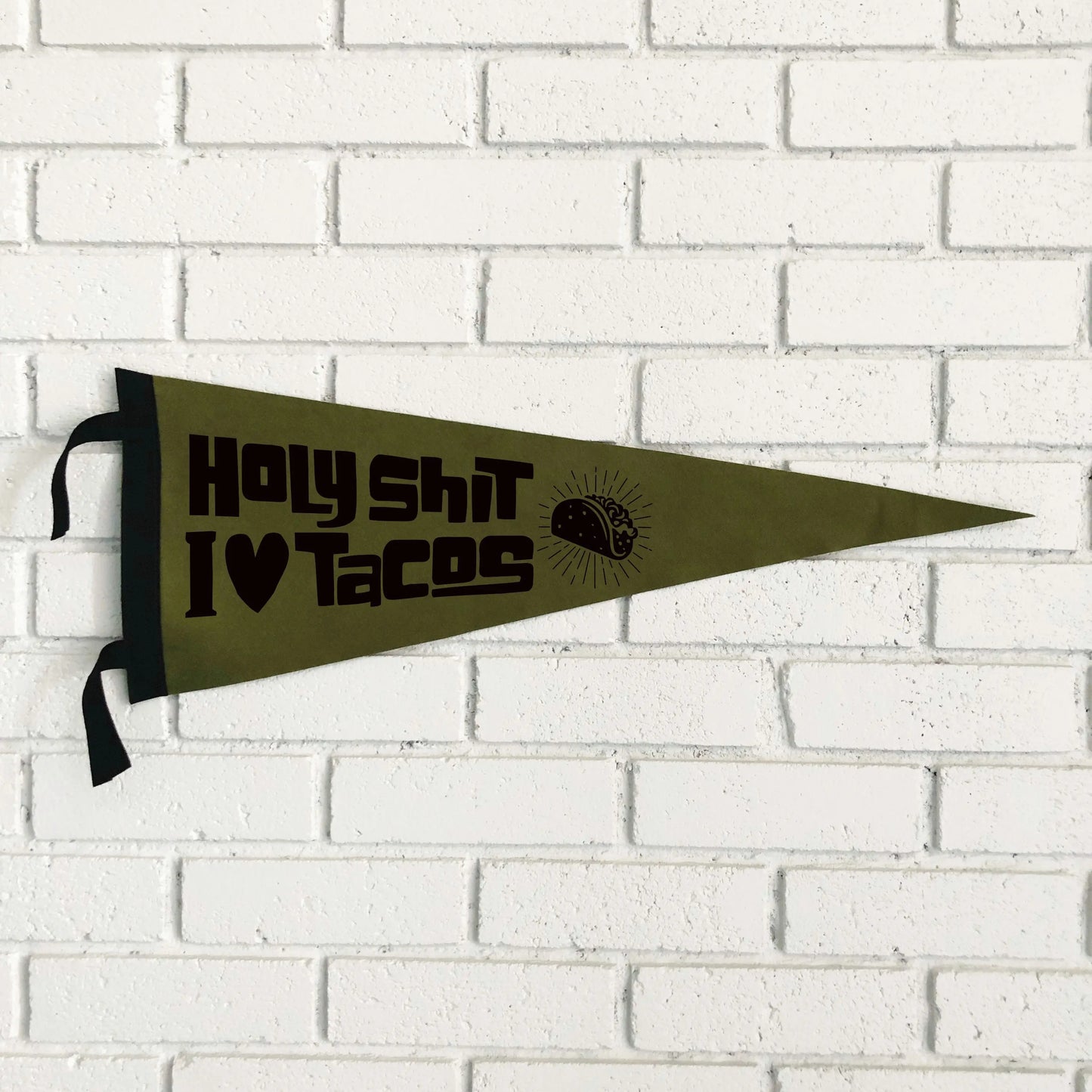 I Love Tacos Pennant Homework Brand