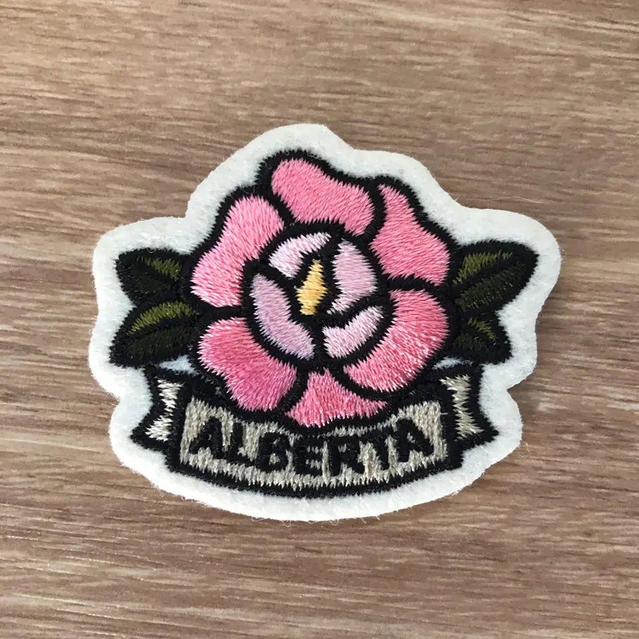 Alberta Rose Patch, Iron-on Homework Brand