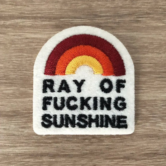 Ray of Fucking Sunshine Patch, Iron-on Homework Brand